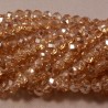 30 perles boulier en verre facettée doré à prisme 4x3mm