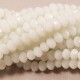 30 perles boulier en verre facettée blanc pur 4x3mm
