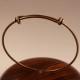 1 support bracelet bangle jonc bronze réglable +/-60mm