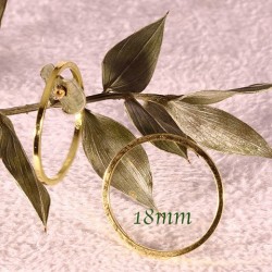 10 anneaux rond laiton doré ferme 18mm
