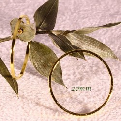 10 anneaux rond laiton doré fermé 20mm