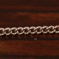 1 mètre ch096 chaine laiton couleur platine  3,7x2,7mm