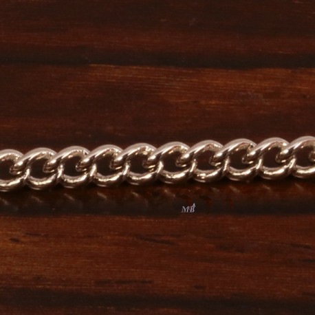 1 mètre ch096 chaine laiton couleur platine  3,7x2,7mm