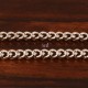 1 mètre ch096 chaine laiton couleur platine  3,7x2,7mm