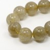20 perles rondes  de quartz rutile  diamètre 6mm