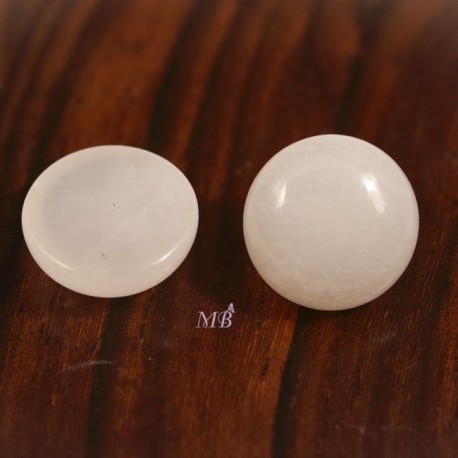 1cabochon  de pierre agate blanche diamètre  12mm