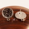10 boucles d'oreille clou argenté  support cabochon 14mm