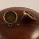 10 boucles d'oreille clou bronze support cabochon 14mm