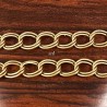 1 mètre CH001Y chaine maillon double couleur bronze fantaisie 7x8mm