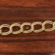 1 mètre CH001Y chaine maillon double couleur bronze fantaisie 7x8mm