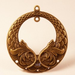 2 connecteurs esprit ethnique multi attache bronze 64x58x3 mm