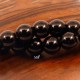 10 perles onyx noir ronde diamètre  6mm