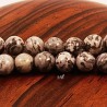 10 perles de jaspe paysage gris marbré 6mm