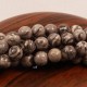 10 perles de jaspe paysage gris marbré 6mm