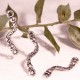 20 connecteurs barre de lien serpentin  métal couleur argent vieilli 22.5x6mm