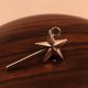 10 breloques pendentifs baguette magique argentée 26x13mm