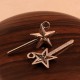 10 breloques pendentifs baguette magique argentée 26x13mm