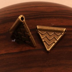 10 perles intercalaires triangulaire ethniques bronze 14mm