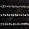 1mètre chaine SOUDÉE CH025Y laiton maillon ovale silver clair 3,5x3mm