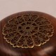 6 estampes pendentif rond ajouré couleur bronze 52x51mm
