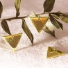 8 sequins triangle plat lisse metal doré 14x12mm