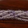 20 perles de fluorite bleu ciel veiné bleu nuit diamètre 3mm