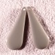 2 sequins emailles laiton longue goutte gris  27x10mm