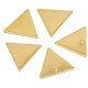 8 sequins triangle plat lisse metal doré 14x12mm