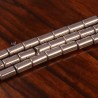 10 perles tube  d'hématite plaqué couleur argent 5x3mm