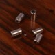 10 perles tube  d'hématite plaqué couleur argent 5x3mm
