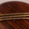 20 perles tube  d'hématite plaqué couleur or 5x3mm