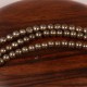 20 perles rondes d'hématite plaqué gris - or 3mm