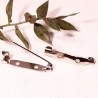 x10 supports  broches épingles argent mat  31x6mm