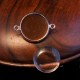 5 supports connecteur cabochon laiton argent 14MM