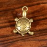 10 breloques tortues métal bronze dimension 19x12mm