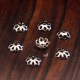 30 calottes coupelles ciselées argenté platine 5mm