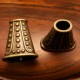 4 calottes coupelles forme trapèze en BRONZE  18x16mm