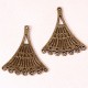 6 connecteurs éventail couleur  bronze chandelier 33.5x28.5mm