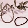 4 grands anneaux connecteur goutte bronze motif  41x27mm