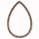 4 grands anneaux connecteur goutte bronze motif  41x27mm