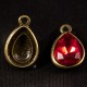 5 pendentifs goutte supports cabochon   bronze  15x11mm