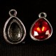 5 supports cabochon en métal argenté forme goutte 15x11mm