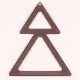 2 connecteurs triangle double acier inoxydable 50x40mm