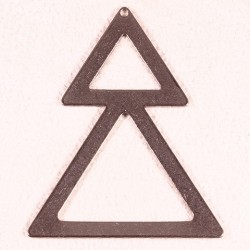 2 connecteurs triangle double acier inoxydable 50x40mm