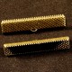 20 attaches ruban  laiton couleur bronze 35X8mm