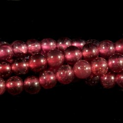 20 perles de grenat  Afrique du Sud clair 3mm