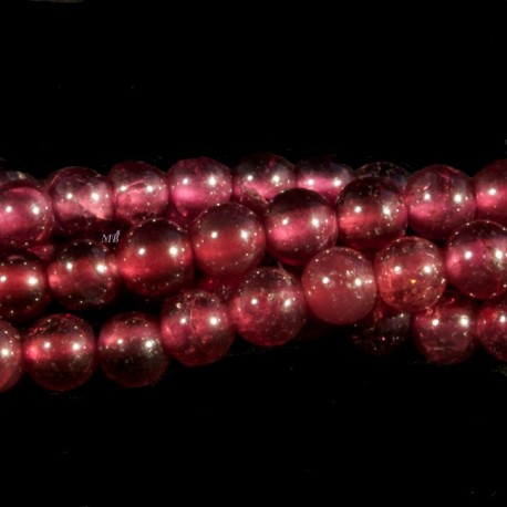 20 perles de grenat  Afrique du Sud clair 3mm