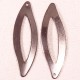 2 connecteurs  pendentif acier inoxydable navette 48x15mm