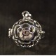 1 bola  fleur plaqué argent  clair 24 mm