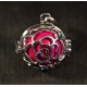 1 bola  fleur plaqué argent  clair 24 mm